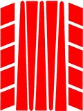 Şerit Şeklinde Reflektif Kırmızı Sticker Çınar Extreme 