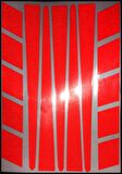 Şerit Şeklinde Reflektif Kırmızı Sticker Çınar Extreme 