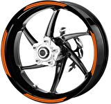 Double Stripe Floresan Turuncu Jant Şeridi Sticker Çınar Extreme 