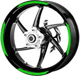 Double Stripe Floresan Yeşil Jant Şeridi Sticker Çınar Extreme 