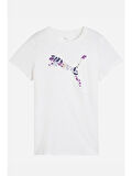 Puma Graphics Floral Cat Logo Beyaz Kadın Tişört 68508102
