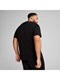 Puma ESS No. 1 Logo Tee Erkek Regular Fit Baskılı Siyah T-Shirt 68253201