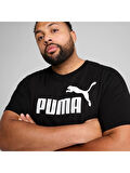 Puma ESS No. 1 Logo Tee Erkek Regular Fit Baskılı Siyah T-Shirt 68253201