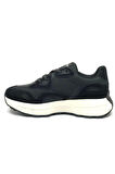 Lufian Graham Sneaker Erkek Deri Ayakkabı Siyah 111230268