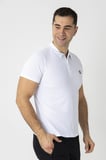 Crozwise Waffle Polo Yaka Tişört 7150-08 Beyaz