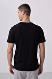 Tommy Life Siyah Erkek Basic Kısa Kol Standart Kalıp O Yaka T-shirt 87911