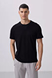 Tommy Life Siyah Erkek Basic Kısa Kol Standart Kalıp O Yaka T-shirt 87911