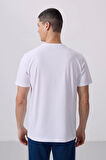 Tommy Life Beyaz Erkek Basic Kısa Kol Standart Kalıp O Yaka T-shirt 87911