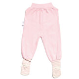 Kız Bebek Ayılı Cute Baskılı Kendinden Çoraplı Tek Alt