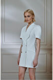 Kısa kollu ceket elbise