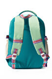 Çok Cepli Sırt Destekli Renkli Kız Çocuk İlkokul Çantası Hv2025 Turkuaz