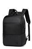15,6 İnç Laptop Bölmeli, Ortopedik Sırt Destekli Su Geçirmez Erkek Sırt Çantası Ctv8680 Siyah
