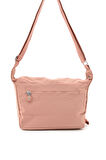 Çok Cepli Çapraz Askılı Kadın Omuz Çantası Orta Boy Günlük HV3046 Pembe