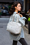 Çok Cepli Kadın Omuz Çantası Büyük Boy Günlük HV7003 Gri