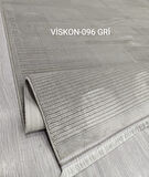 Decoser Viskon Koleksiyonu Viskon Akrilik dokuma Bambu Halı DH096 Gri