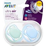 Ultra Air 2li Silikon Emzik Erkek Renkli 0-6 Ay