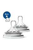 Philips Avent Natural Y Kesim hızlı Akış 6 + Ay 2'li Biberon Emziği