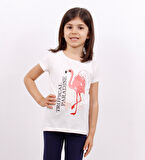 Kız Çocuk Tişört Flamingo Baskılı