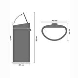 Brabantia Çöp Kovası 40 litre Bo Touch Bin Dokunmatik Siyah 114847