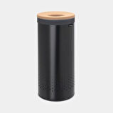 Brabantia Matt Black Mantar Kapaklı Çamaşır Sepeti 35lt