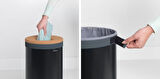 Brabantia Matt Black Mantar Kapaklı Çamaşır Sepeti 35lt