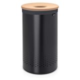 Brabantia Çamaşır Sepeti  60 lt Siyah Mantar Kapak 120022