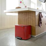 Brabantia Çöp Kutusu İki Bölmeli Kırmızı 11+23 Lt Bo Pedal Bin 121166