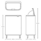 Brabantia Çöp Kutusu 30 + 30 lt Bo Touch Dokunmatik Kapak Mat Çelik 130649