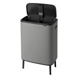 Brabantia Çöp Kutusu Bo Touch Bin Kapak 30+30 Lt Beton Gri 130663