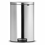 Brabantia Çöp Kutusu 40 litre Flatback Pedallı Mat Steel 482021