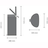 Brabantia Çöp Kutusu 40 litre Flatback Pedallı Mat Steel 482021