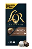 L'OR - Forza - Intensity 9 - Nespresso Uyumlu 10 Adet Alüminyum Kapsül Kahve