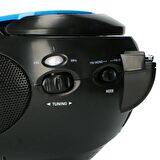 LENCO SCD-24 MAVİ/SİYAH - CD ÇALARLI TAŞINABİLİR Müzik Seti STEREO FM RADYO - MAVİ/SİYAH