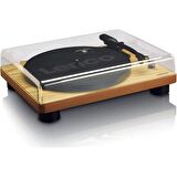 Lenco Ls-55 Ahşap Hoparlörlü Bluetoothlu Pikap Usbli Mp3e Kayıt Özellikli Plak Çalar