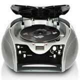 LENCO SCD-24 SİYAH/GÜMÜŞ - CD ÇALARLI TAŞINABİLİR Müzik Seti STEREO FM RADYO - SİYAH/GÜMÜŞ
