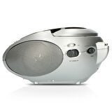 LENCO SCD-24 SİYAH/GÜMÜŞ - CD ÇALARLI TAŞINABİLİR Müzik Seti STEREO FM RADYO - SİYAH/GÜMÜŞ