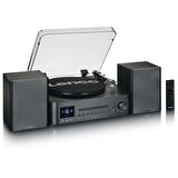 LENCO MC-460BK PİKAP Hİ-Fİ SETİ BLUETOOTHLU İNTERNET DAB+ RADYO CD MP3 MÜZİK SETİ MMC AT-3600 PLAKÇALAR SİYAH