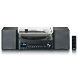 LENCO MC-460BK PİKAP Hİ-Fİ SETİ BLUETOOTHLU İNTERNET DAB+ RADYO CD MP3 MÜZİK SETİ MMC AT-3600 PLAKÇALAR SİYAH