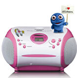 LENCO SCD-24PK kids - CD çalarlı taşınabilir stereo FM radyo - Pembe