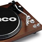 Lenco L-92 WA Retro Koyu Kahverengi USBli MP3e Kayıt Özellikli Audio Technica Pikap Plak Çalar