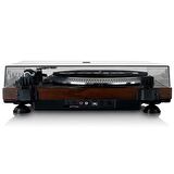 Lenco L-92 WA Retro Koyu Kahverengi USBli MP3e Kayıt Özellikli Audio Technica Pikap Plak Çalar