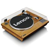 Lenco LS-55 Ahşap Hoparlörlü Bluetoothlu Pikap USBli MP3e Kayıt Özellikli Plak Çalar