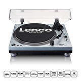 L-3809ME Turntable - Direct Drive, USB Metalik Mavi Pikap