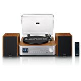 LENCO MC-660 PİKAP Hİ-Fİ SETİ BLUETOOTHLU İNTERNET DAB+ RADYO CD MP3 MÜZİK SETİ AT-3600 Plak Çalar Gümüş/Ahşap