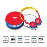 Lenco Taşınabilir CD Çalar Discman Kulaklıklı Şarj Özellikli Çocuklar İçin CD-021 KIDS