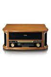 Lenco Classic Phono TCD-2551 Retro Pikap Bluetooth USB Radyo CD Kaset AHŞAP Plak Çalar