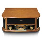 Lenco Classic Phono TCD-2571 Retro Pikap Bluetooth USB DAB+/FM Radyo CD Kaset AHŞAP Plak Çalar