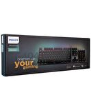 Philips SPK8404 USB Led Blue Switch Mekanik Gaming Oyuncu Q Klavye