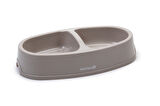 Beeztees İkili Mama ve Su Kabı, Plastik, Bej, 27x16,5x6cm, 2x400ml
