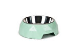Beeztees Kedi Mama Su Kabı, Paslanmaz Çelik, Su Yeşili, 14x4cm, 160ml